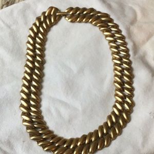 Vintage Monet Chunky gold chain necklace runway.